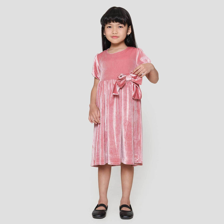 Little M Velvet Dress Anak Perempuan
