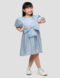Little M Shimmer Big Bow Dress Anak Perempuan