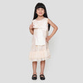 Little M Lace Flower With Bow Dress Anak Perempuan