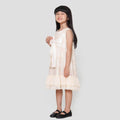 Little M Lace Flower With Bow Dress Anak Perempuan