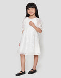 Little M Party Woven Tekstur Dress Anak Perempuan