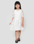 Little M Party Woven Tekstur Dress Anak Perempuan