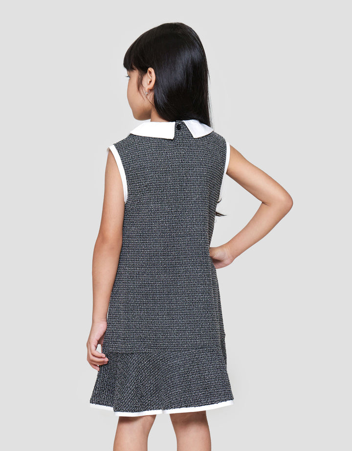 Little M Tweed Kerah Dress Anak Perempuan