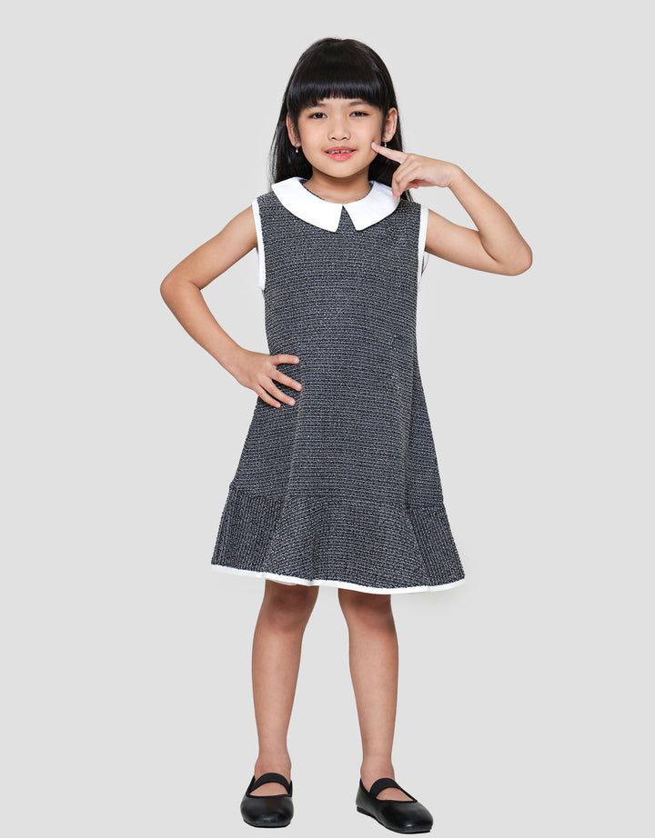 Little M Tweed Kerah Dress Anak Perempuan
