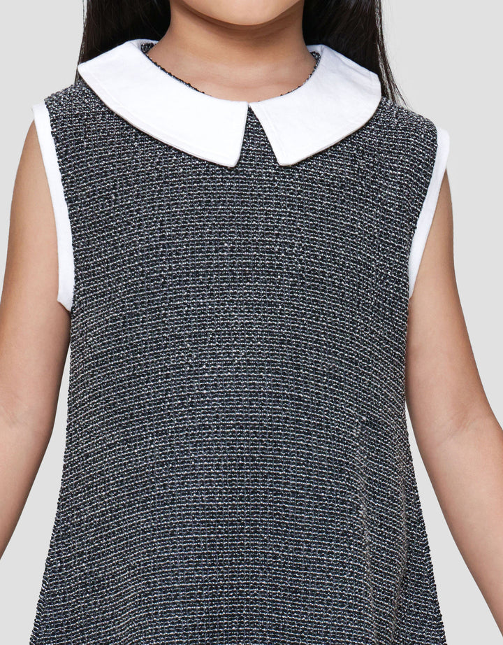 Little M Tweed Kerah Dress Anak Perempuan