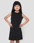 Little M Black 2 Pocket Dress Anak Perempuan