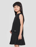 Little M Black 2 Pocket Dress Anak Perempuan