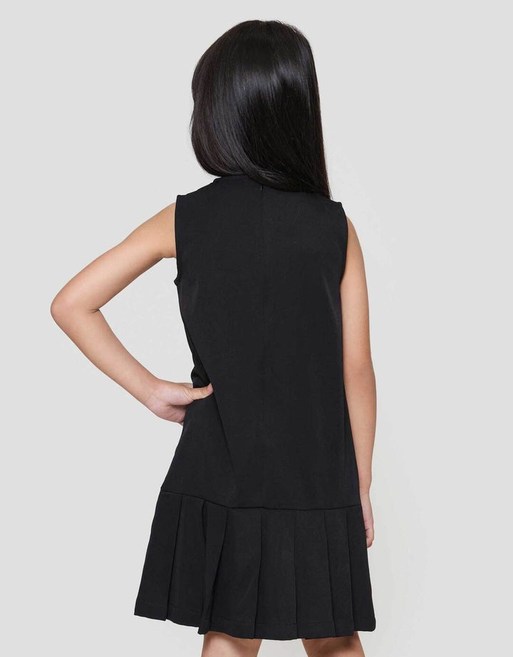 Little M Black 2 Pocket Dress Anak Perempuan