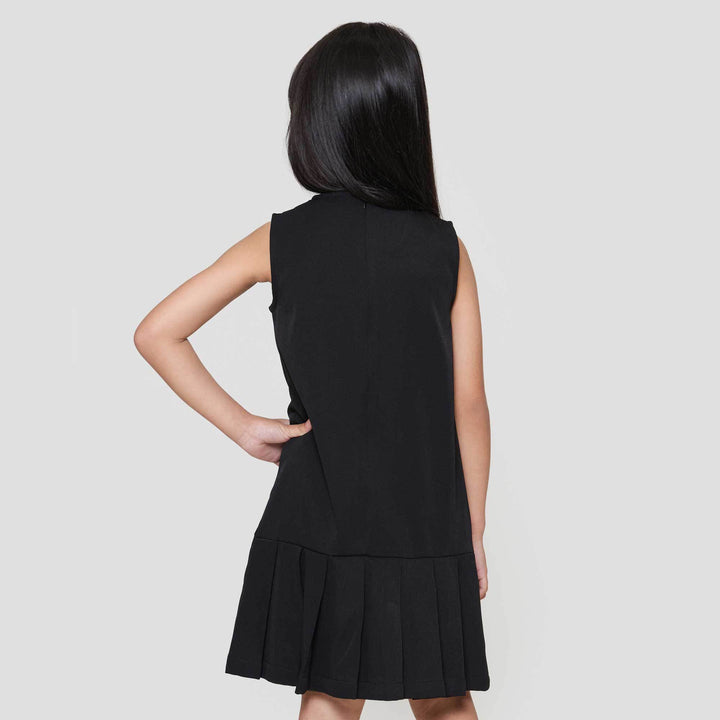 Little M Black 2 Pocket Dress Anak Perempuan