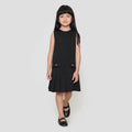 Little M Black 2 Pocket Dress Anak Perempuan