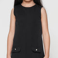 Little M Black 2 Pocket Dress Anak Perempuan