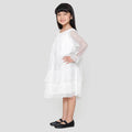 Little M Party Brokat Putih Dress Anak Perempuan