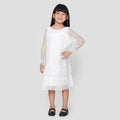 Little M Party Brokat Putih Dress Anak Perempuan