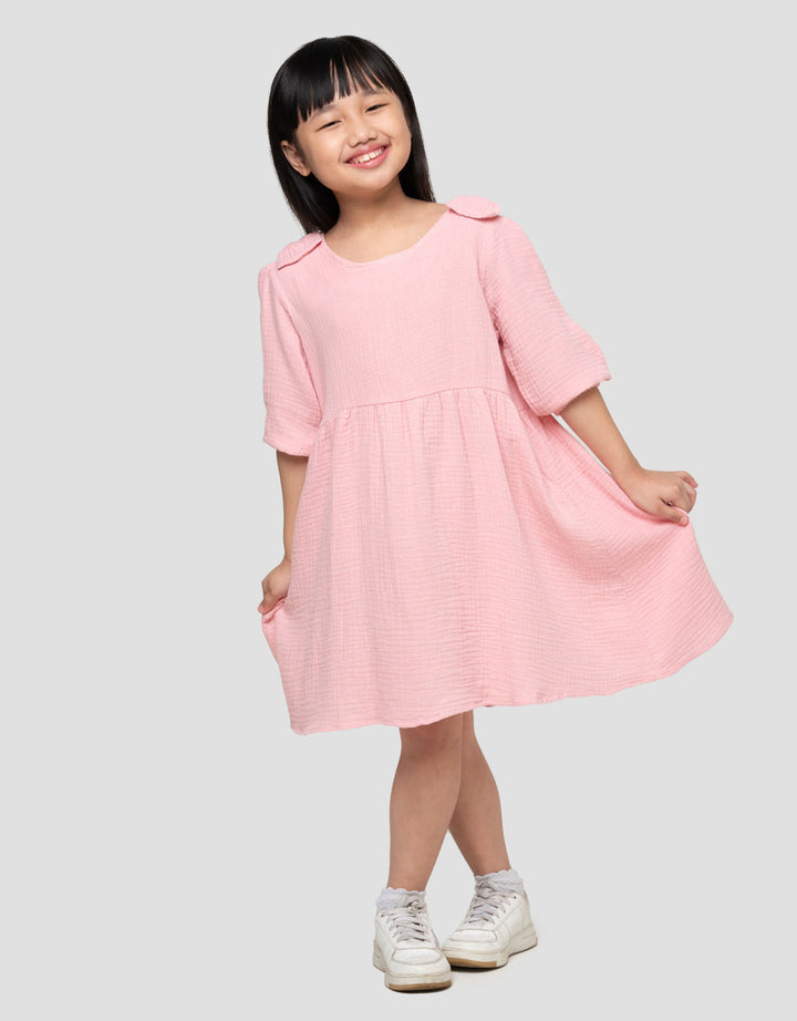 Little M Crinkle With Ribbon Dress Anak Perempuan