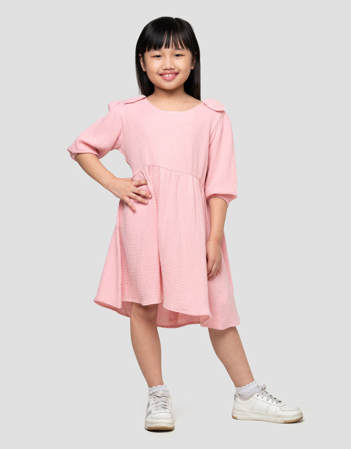 Little M Crinkle With Ribbon Dress Anak Perempuan