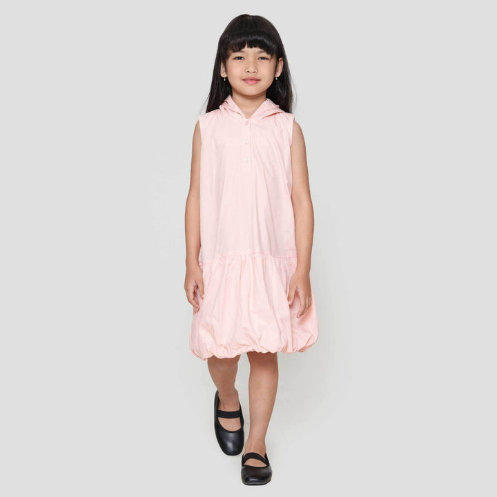 Little M Hoodie Aop Balon Dress Anak Perempuan