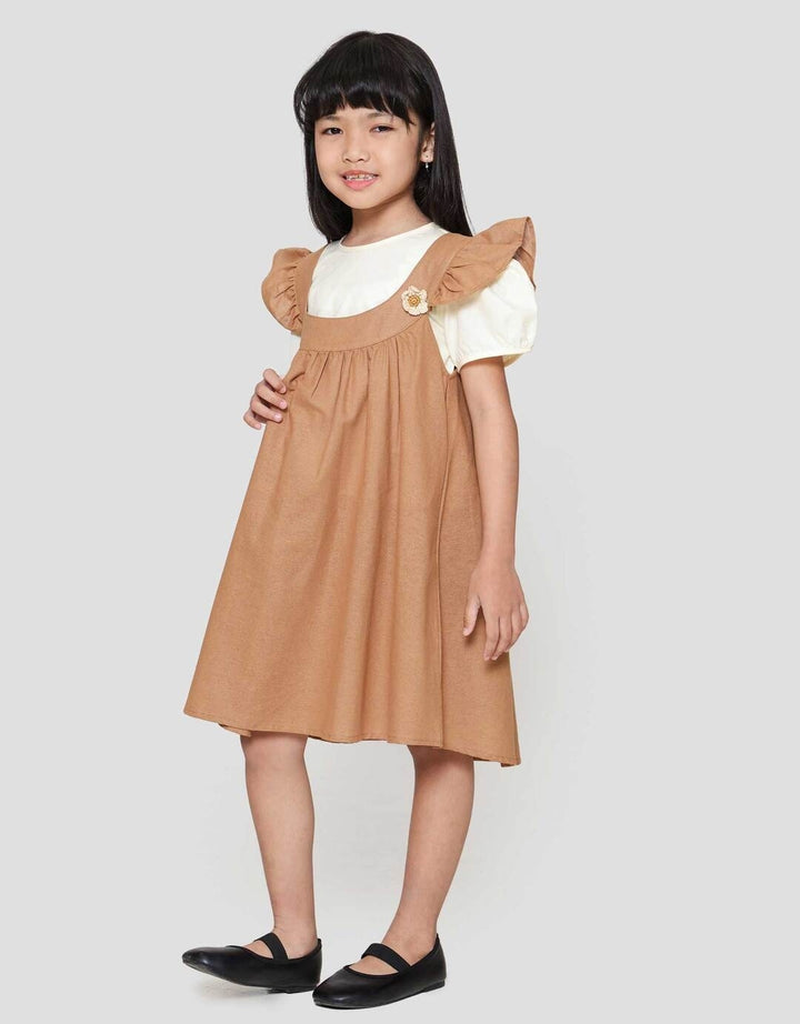 Little M 2 Pcs Crochet Bunga Dress Anak Perempuan