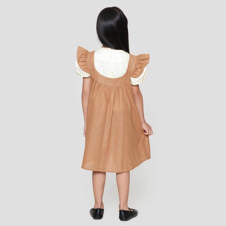 Little M 2 Pcs Crochet Bunga Dress Anak Perempuan