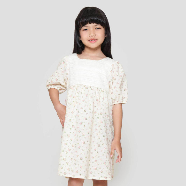 Little M Crochet Aop Flower Dress Anak Perempuan