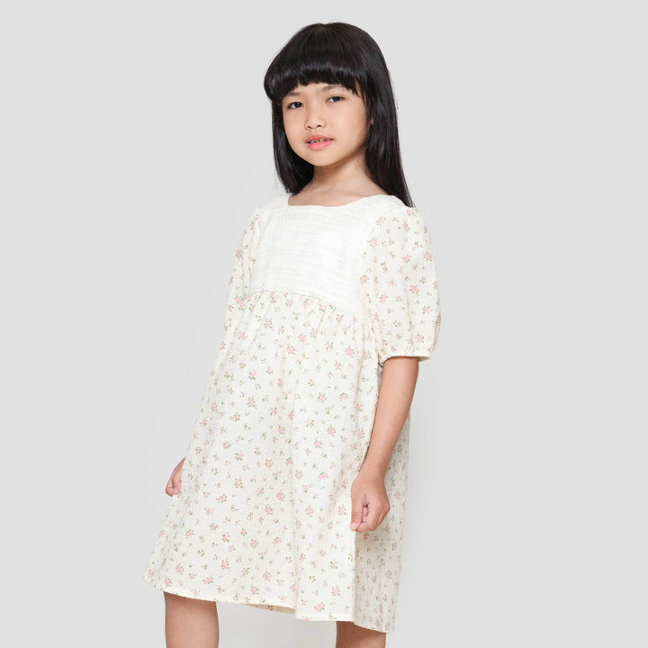 Little M Crochet Aop Flower Dress Anak Perempuan
