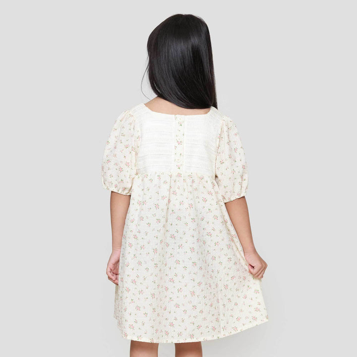 Little M Crochet Aop Flower Dress Anak Perempuan