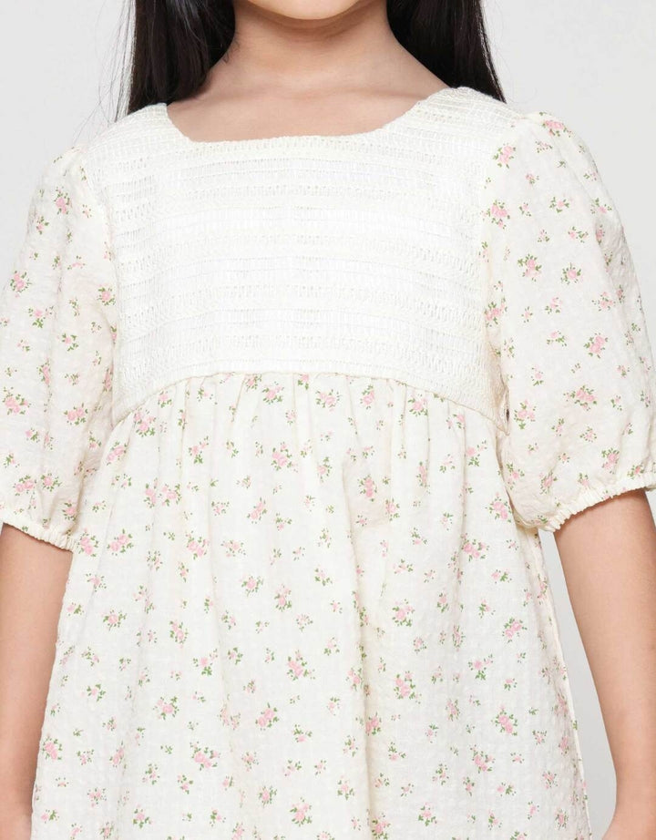 Little M Crochet Aop Flower Dress Anak Perempuan