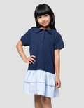 Little M Kombi Woven Kerah Round Dress Anak Perempuan