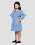 Little M Kimono Denim Dress Anak Perempuan