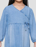 Little M Kimono Denim Dress Anak Perempuan