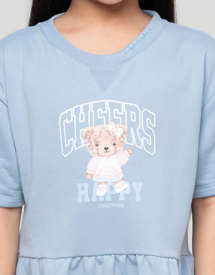 Little M Bears Cheers Dress Anak Perempuan