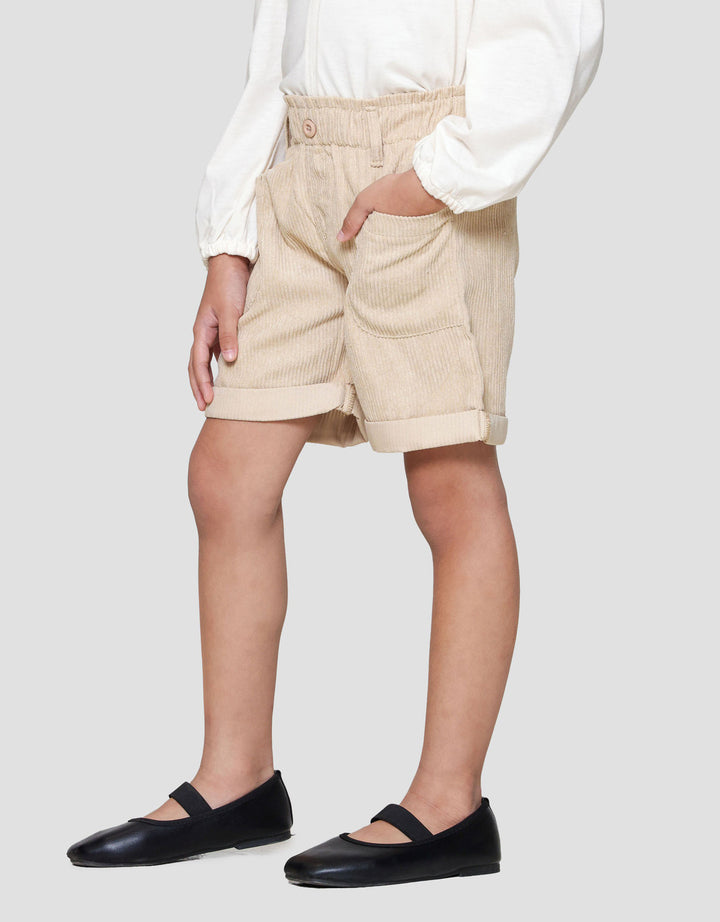 Little M Corduroy Paperbag Celana Pendek Anak Perempuan