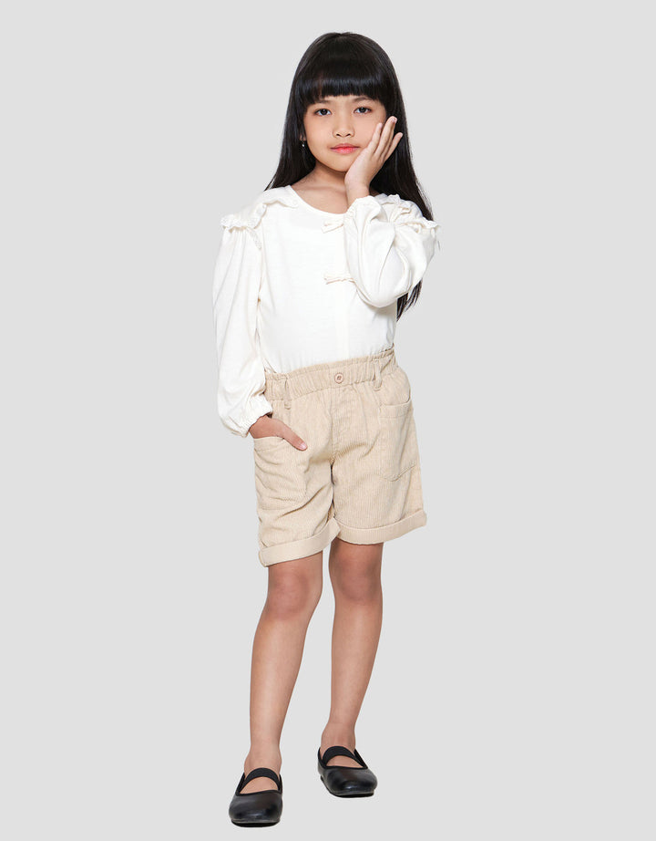 Little M Corduroy Paperbag Celana Pendek Anak Perempuan