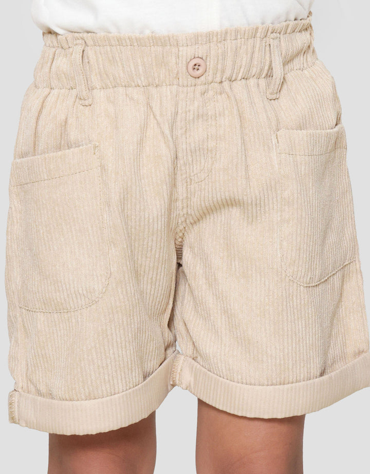 Little M Corduroy Paperbag Celana Pendek Anak Perempuan