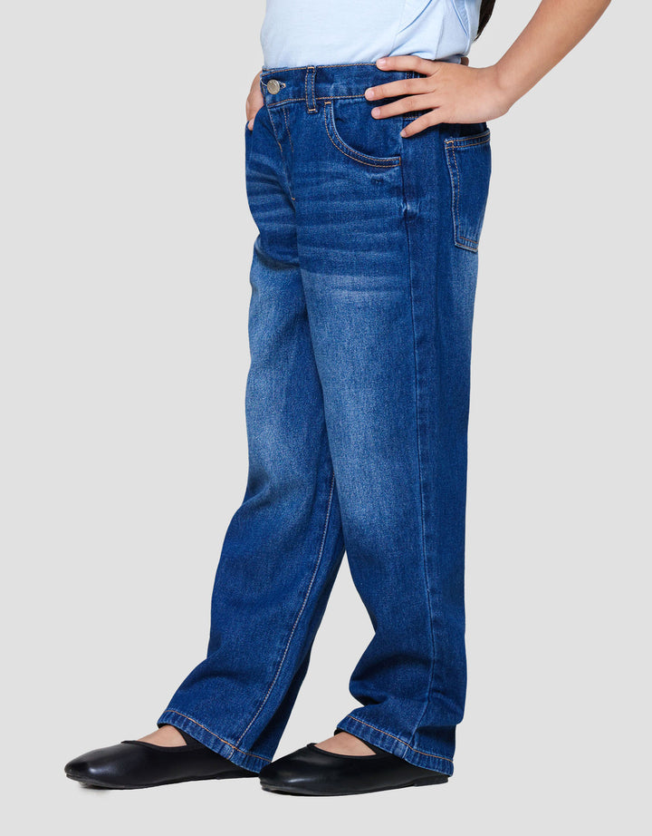 Little M Mom Fit Celana Denim Anak Perempuan