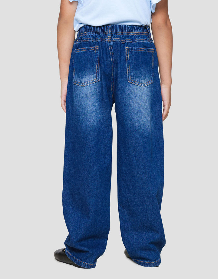 Little M Mom Fit Celana Denim Anak Perempuan