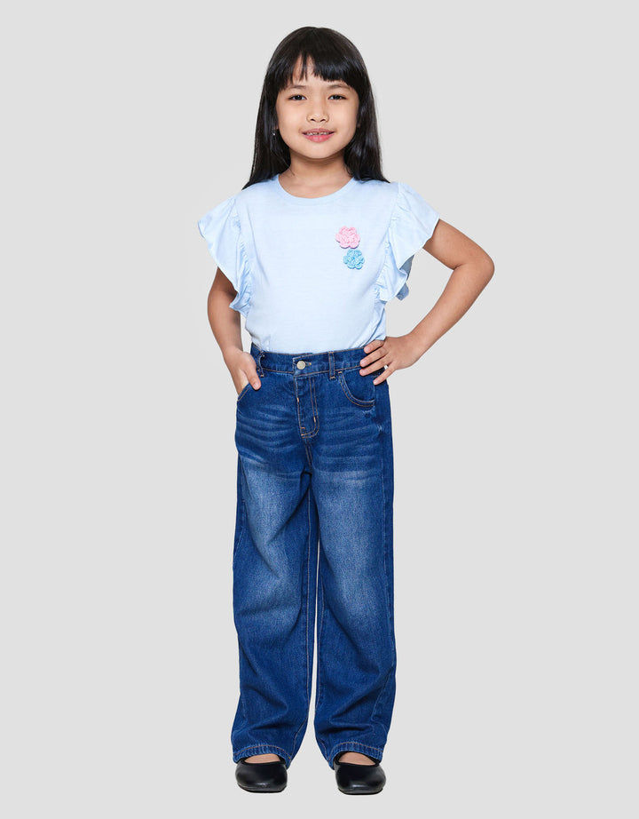 Little M Mom Fit Celana Denim Anak Perempuan