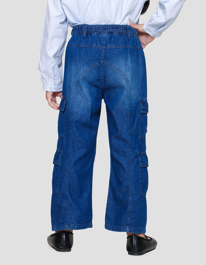 Little M Cargo Celana Denim Anak Perempuan