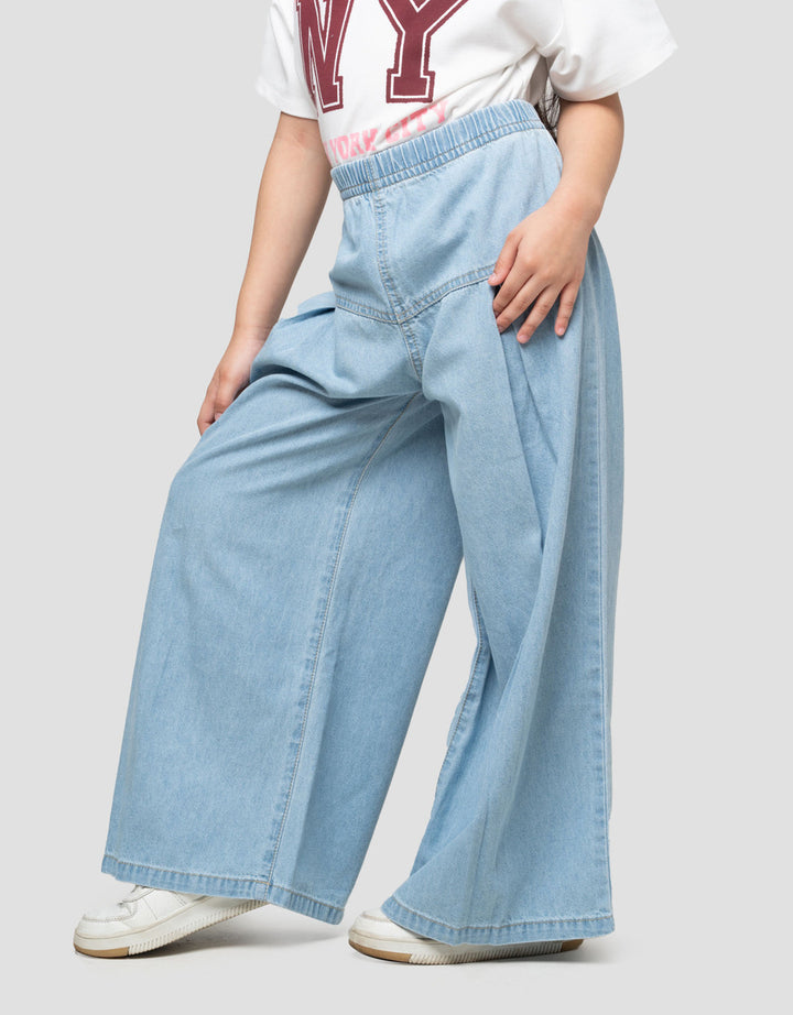 Little M Wide Leg Celana Denim Anak Perempuan
