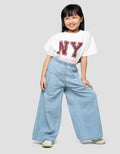 Little M Wide Leg Celana Denim Anak Perempuan