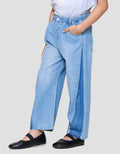 Little M Wide Leg Side 2 Tone Celana Denim Anak Perempuan