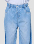Little M Wide Leg Side 2 Tone Celana Denim Anak Perempuan