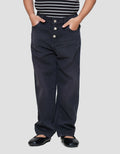 Little M Black Loose Fit Celana Denim Anak Perempuan