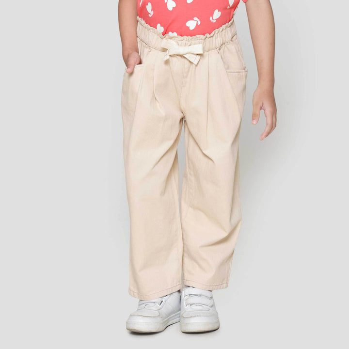 Little M Woven Tali Pinggang Karet Celana Anak Perempuan