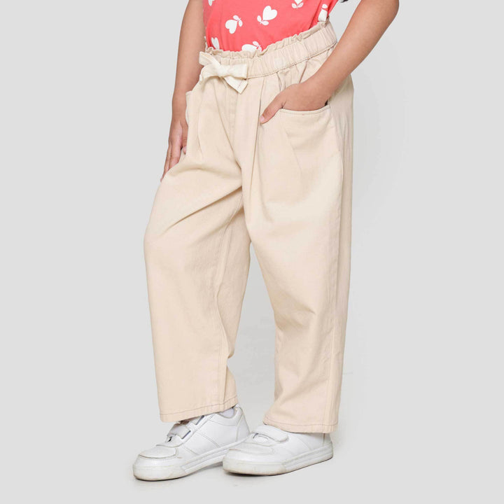 Little M Woven Tali Pinggang Karet Celana Anak Perempuan