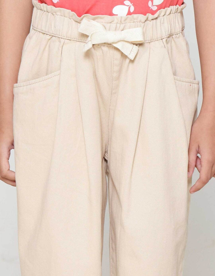 Little M Woven Tali Pinggang Karet Celana Anak Perempuan