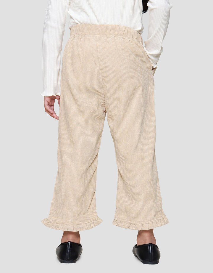 Little M Corduroy Ruffle Bawah Celana Anak Perempuan