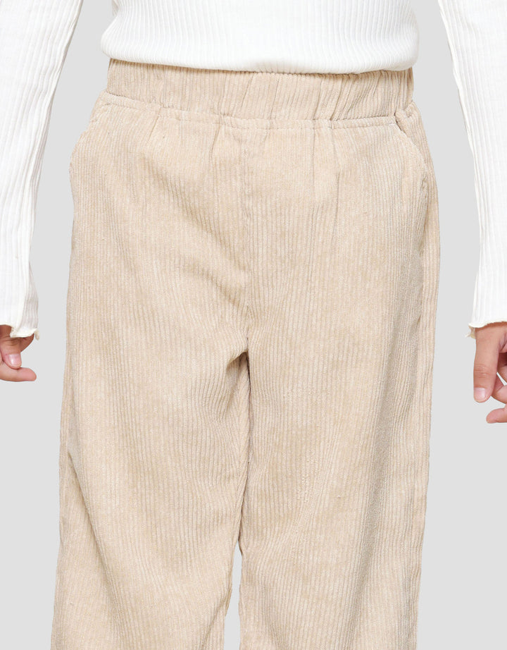 Little M Corduroy Ruffle Bawah Celana Anak Perempuan