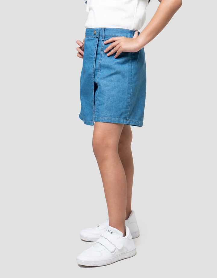 Little M Denim With Pocket Side Celana Rok Anak Perempuan