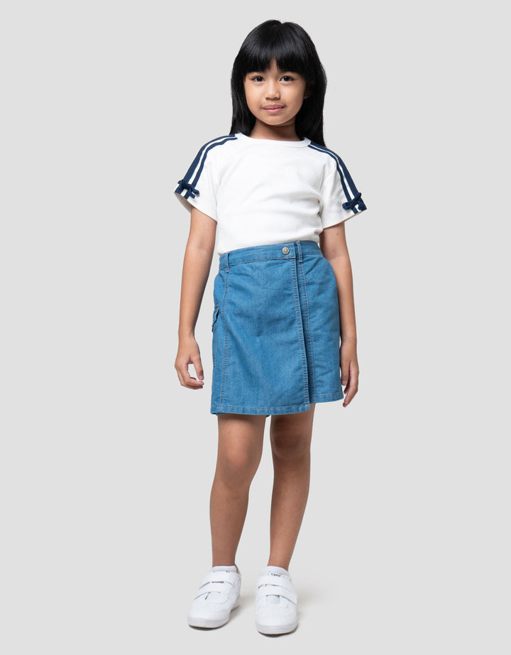 Little M Denim With Pocket Side Celana Rok Anak Perempuan