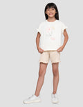 Little M Ruffle Bordir Bunga Pakaian Setelan Anak Perempuan